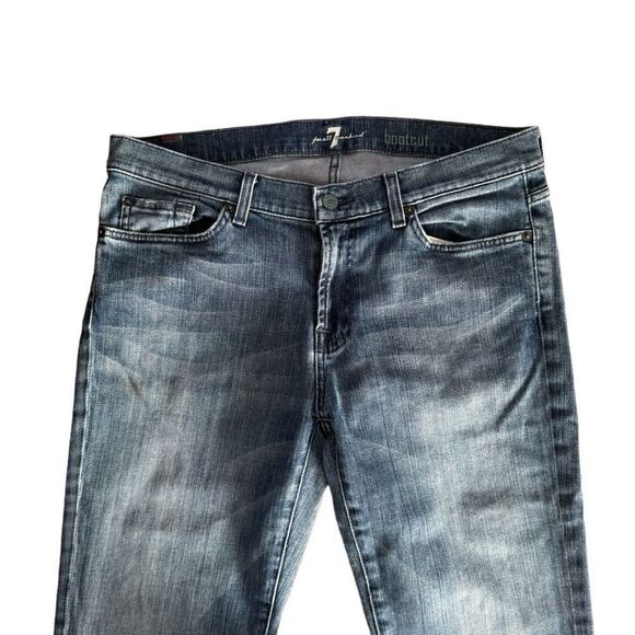 7 For All Mankind Blue Bootcut Jeans - Picture 5 of 12